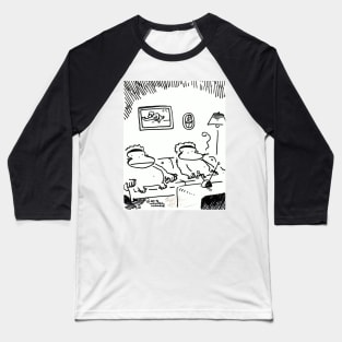 Couch Potato Apes Baseball T-Shirt